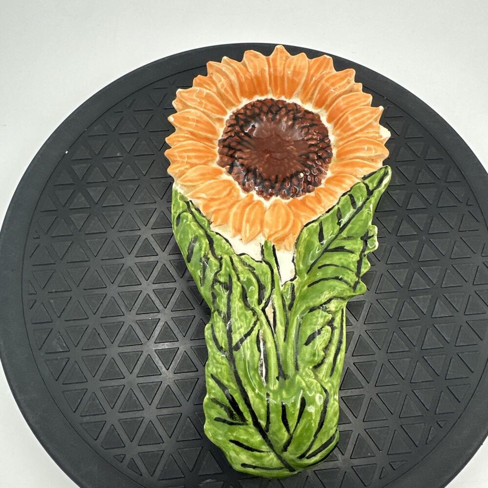 Vintage Ceramic Flower Design Spoon Rest